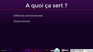 #DevoxxFR
A quoi ça sert ?
Différents environnements
Cloisonnement
192
 