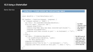 10.3 Using a StatefulSet
Demo Service
 