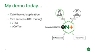 31
My demo today…
• Café themed application
• Two services (URL routing)
◦ /Tea
◦ /Coffee
 