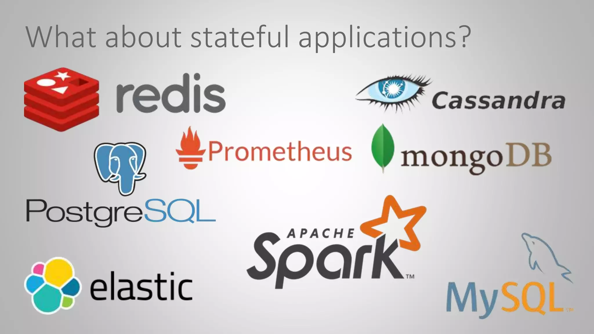 What about stateful applications?
 
