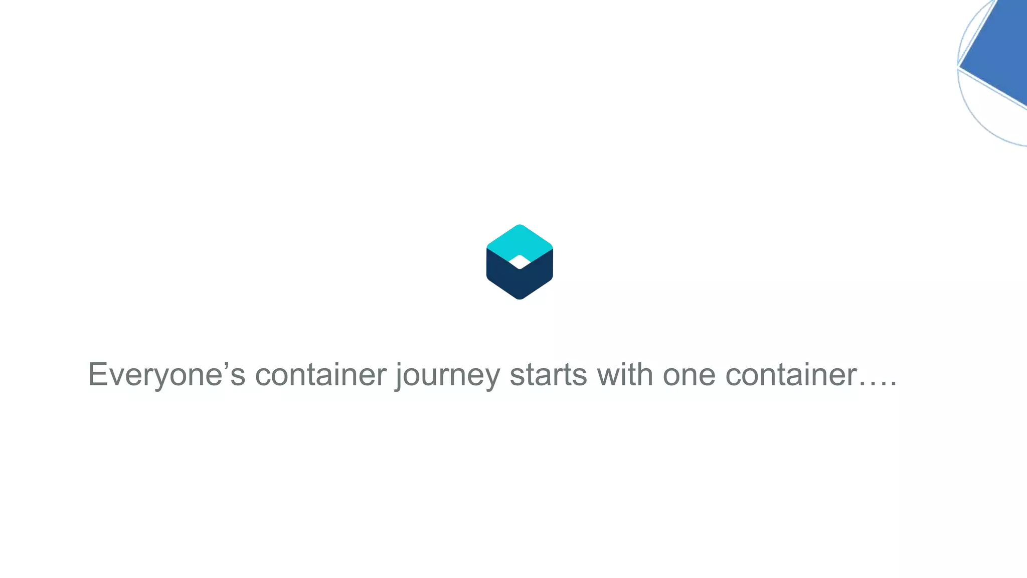 Everyone’s container journey starts with one container….
 