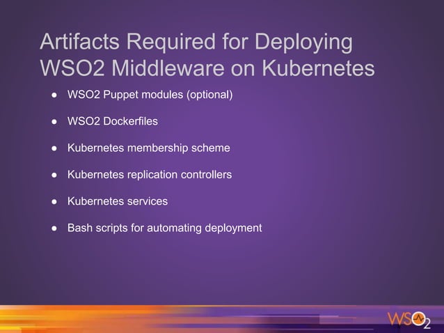 Deploying WSO2 Middleware on Kubernetes | PPTX