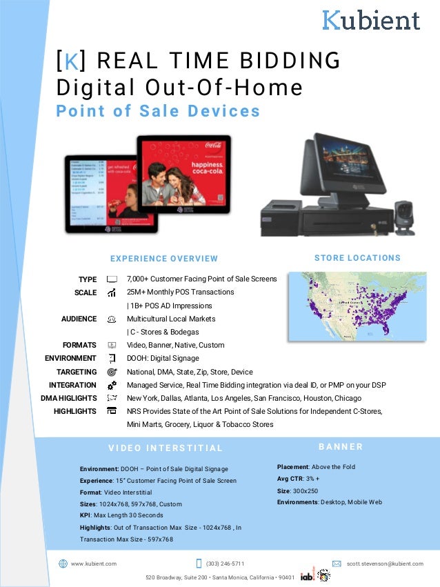 Real Time Bidding Digital Out Of Home Advertising On Point Of Purchas