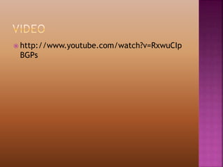  http://www.youtube.com/watch?v=RxwuCIp
BGPs
 