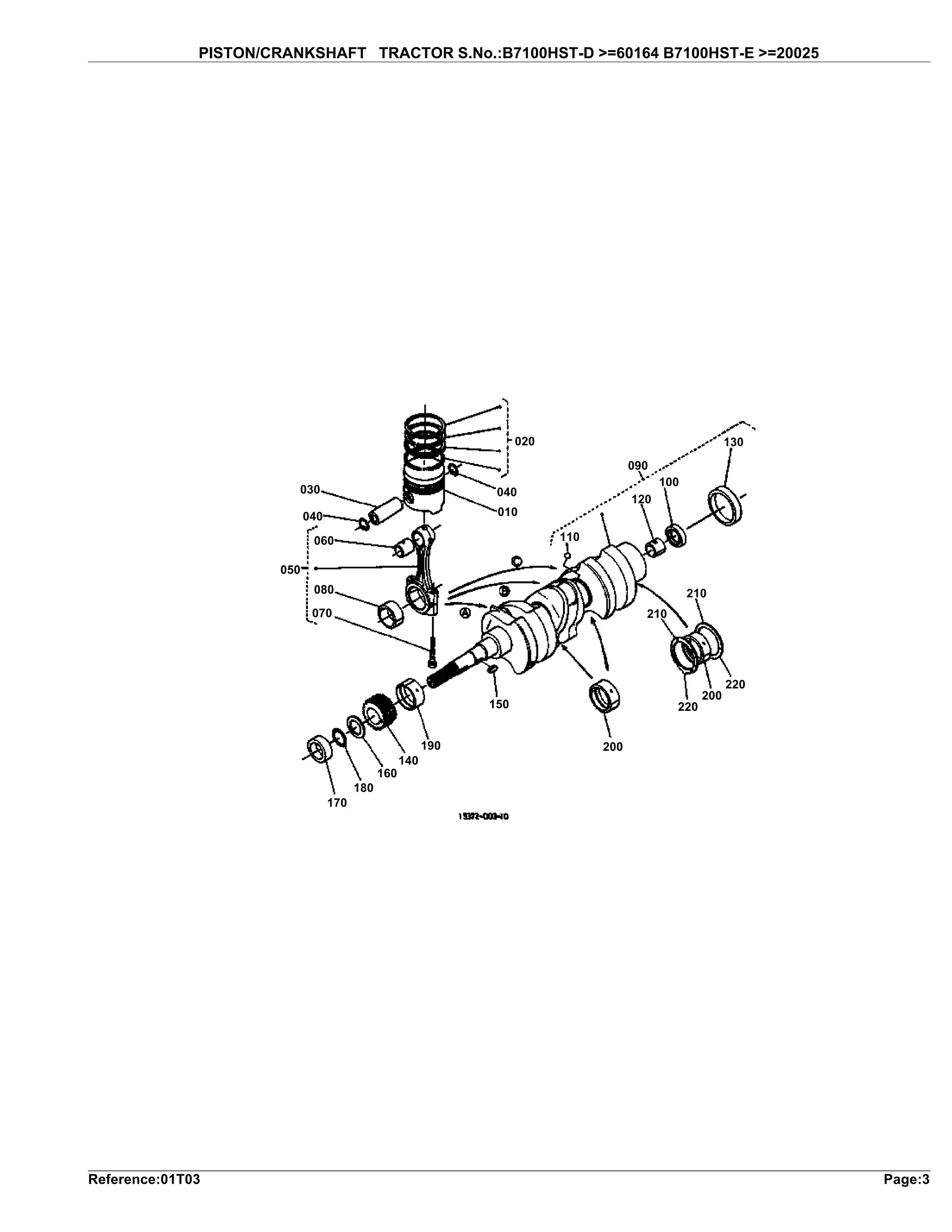 Kubota b7100 hst d new type tractor parts catalogue manual PDF