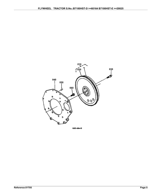 Kubota b7100 hst d new type tractor parts catalogue manual PDF