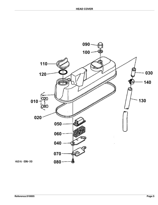 Kubota b7510 hsd tractor parts catalogue manual