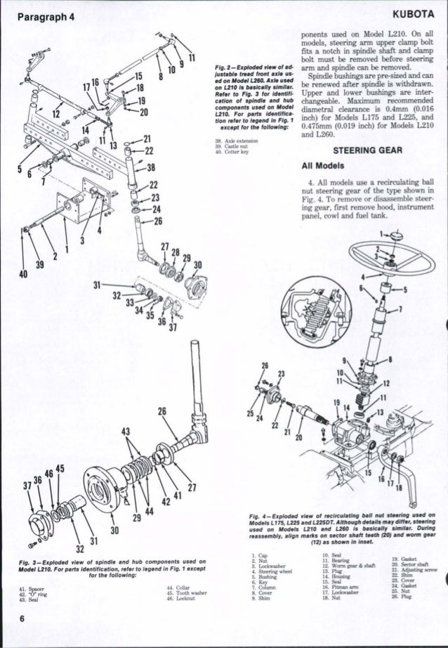 Kubota l175 tractor service repair manual