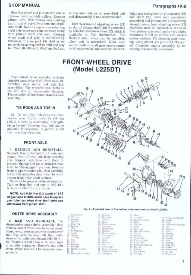 Kubota l175 tractor service repair manual