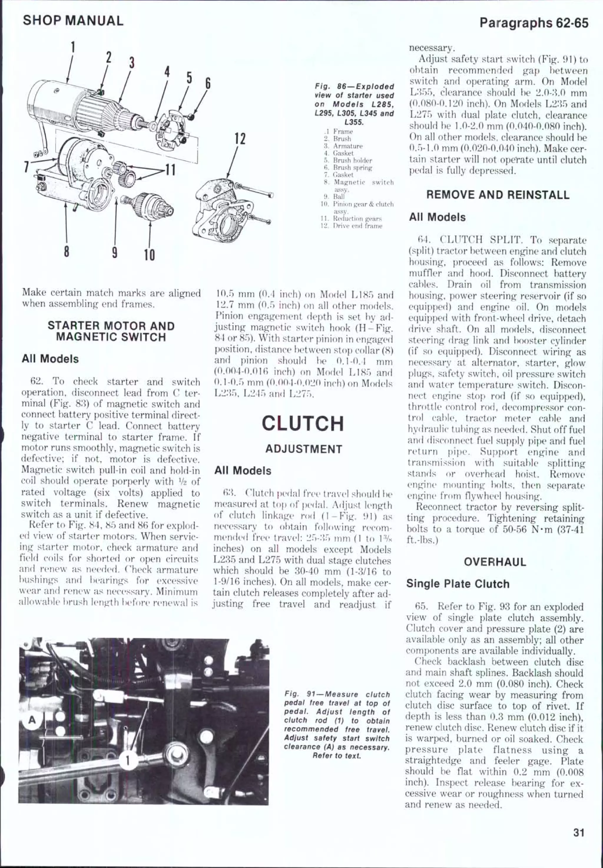 Kubota l245 tractor service repair manual | PDF