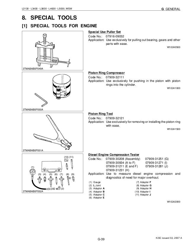 Kubota l3130 tractor service repair manual
