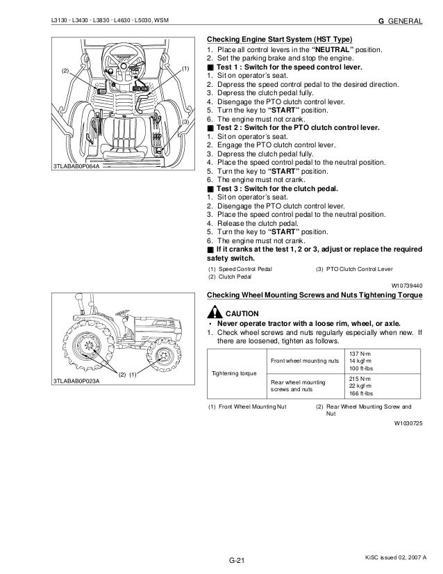 Kubota l3830 tractor service repair manual