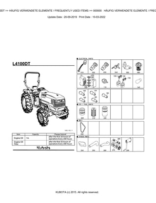 0DT >> HÄUFIG VERWENDETE ELEMENTE / FREQUENTLY USED ITEMS >> 000000 HÄUFIG VERWENDETE ELEMENTE / FREQ
Update Date : 20-09-2019 Print Date : 10-03-2022
KUBOTA (c) 2015. All rights reserved.
 