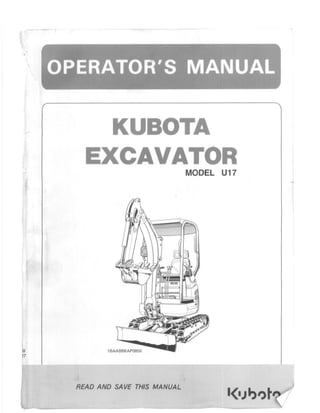 Kubota U17 2-operator manual