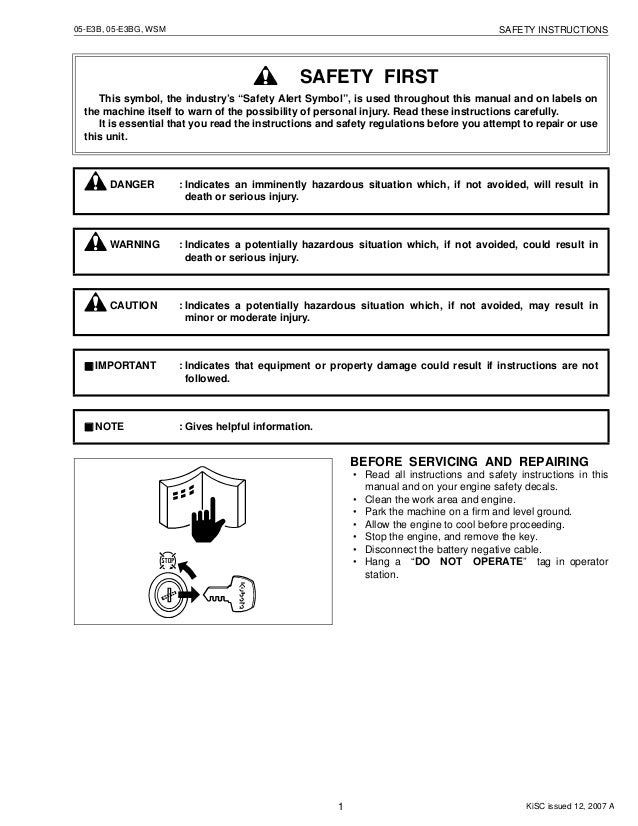 Kubota v1505 e3 bg diesel engine service repair manual