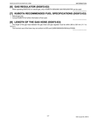 Kubota wg972 e2 natural gas engine service repair manual | PDF
