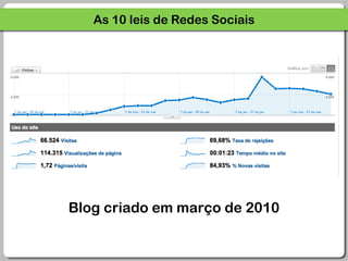 As 10 leis de Redes SociaisBlog criado em março de 2010
