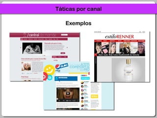 Táticas por canalExemplos