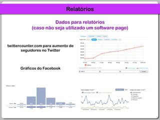 Ações promocionais;