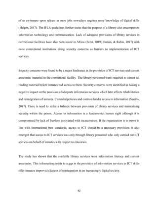 The Impact of ICT and Information Centres in enhancing prison ...