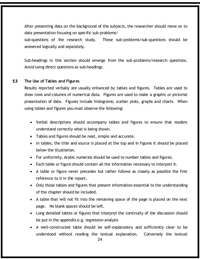 Order of chapters in dissertation