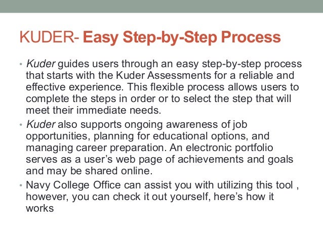 Kuder career assessment