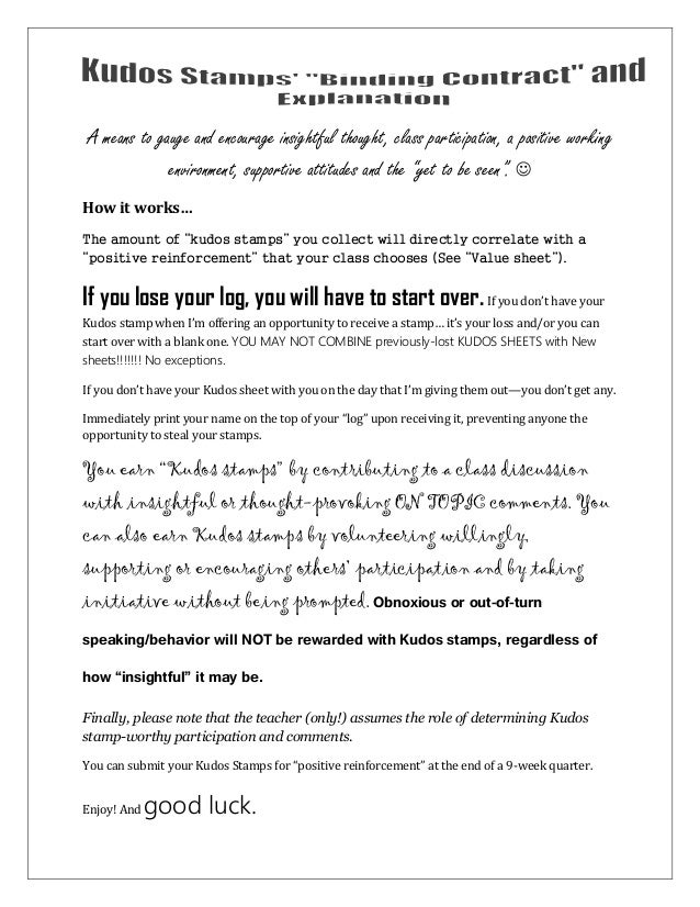 Kudos (explanation) pdf