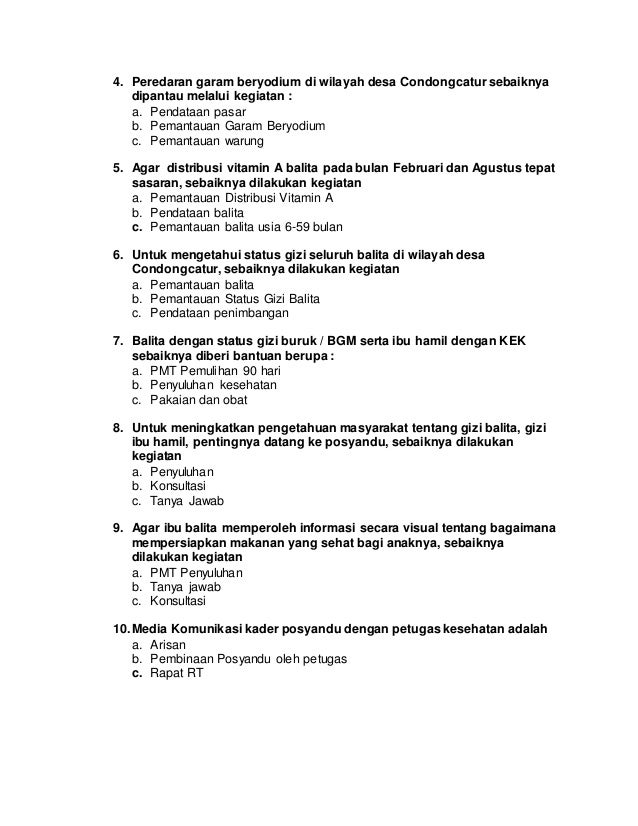 Kuesioner identifikasi kebutuhan masyarakat