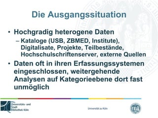 Der Kölner UniversitätsGesamtkatalog - Praktischer Einsatz des KUG mit OpenBib an der Universität zu Köln