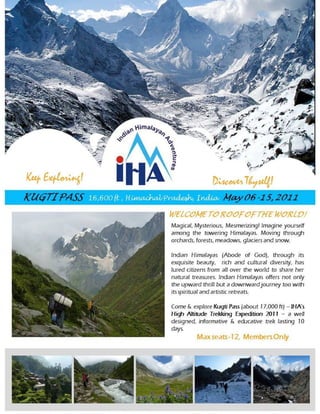 Indian Himalayan Adentures - Kugti Pass (May 2011)
 