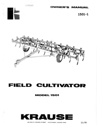 Kuhn 1501 field cultivator
