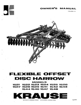 Kuhn 1520 flexible offset disc harrow