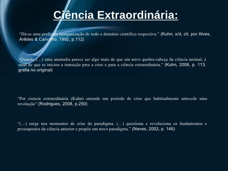 O Que é Ciência Extraordinária O Que é Ciência Extraordinária