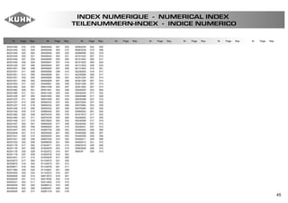 INDEX NUMERIQUE - NUMERICAL INDEX
TEILENUMMERN-INDEX - INDICE NUMERICO
Nr Page Rep. Nr Page Rep. Nr Page Rep. Nr Page Rep. Nr Page Rep. Nr Page Rep. Nr Page Rep. Nr Page Rep.
45
80201040 015 016
80201040 023 025
80201040 025 004
80201040 025 021
80201040 027 004
80201040 035 029
80201040 037 006
80201051 005 048
80201051 011 006
80201051 013 006
80201051 033 004
80201051 035 002
80201053 017 020
80201062 023 007
80201062 029 001
80201080 017 031
80201230 027 005
80201237 011 008
80201237 013 008
80201237 015 018
80201240 015 009
80201240 035 015
80201262 023 028
80201262 031 011
80201440 017 010
80201447 003 001
80201640 003 036
80201847 023 013
80202048 031 013
80251021 025 010
80251021 025 026
80251032 025 009
80251176 017 002
80251176 027 009
80251176 035 028
80251176 037 009
80251631 017 013
80253573 017 004
80255670 019 024
80255671 019 024
80271080 035 020
80281605 003 034
80282005 023 014
80282045 031 012
80450431 003 011
80450530 007 020
80450535 003 006
80450540 007 017
80450540 007 032
80450546 003 013
80450546 003 025
80450645 003 021
80450650 003 044
80450841 007 016
80450845 007 028
80450845 007 029
80450856 039 010
80450856 041 011
80450859 039 007
80450859 041 008
80450861 003 009
80451059 043 007
80451061 043 008
80451246 003 040
80451655 003 016
80451655 007 025
80500322 037 002
80500432 007 006
80500432 007 006
80560540 007 024
80570476 003 018
80570476 037 004
80570600 003 029
80583500 017 009
80584000 021 010
80592700 039 003
80593000 041 005
80593000 043 003
80597200 019 002
80598000 021 009
81003071 023 015
81003076 023 015
81003572 019 007
81003576 019 003
81003578 017 005
81103074 031 005
81104575 021 012
81104576 021 011
81124081 021 008
81143572 019 007
82013572 019 001
82014052 023 016
82014462 019 010
82060012 019 005
82060091 009 002
82061316 023 018
82063034 023 020
82063236 019 008
82068590 023 019
82101422 007 010
82101622 009 017
82101622 009 024
82131824 009 024
82131824 019 021
82230003 019 017
82230006 009 017
82301204 007 014
82301205 007 014
82301206 007 014
82301902 007 014
83040052 023 005
83040054 017 032
83040068 017 028
83040099 027 010
83070004 037 003
83070064 003 039
83070065 037 005
83090052 007 034
83101673 017 023
83240002 017 030
83240006 017 018
83240204 037 012
83240401 037 014
83450002 029 006
83450005 029 007
83450009 029 008
83450011 029 006
83450012 031 015
83503018 029 009
83503026 029 010
95003F 029 013
 