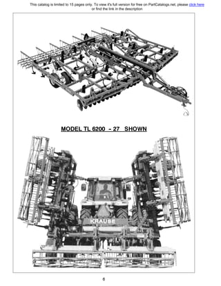 ··....
<1i
MODEL TL 6200 - 27 SHOWN
6
This catalog is limited to 15 pages only. To view it's full version for free on PartCatalogs.net, please click here
or find the link in the description
 