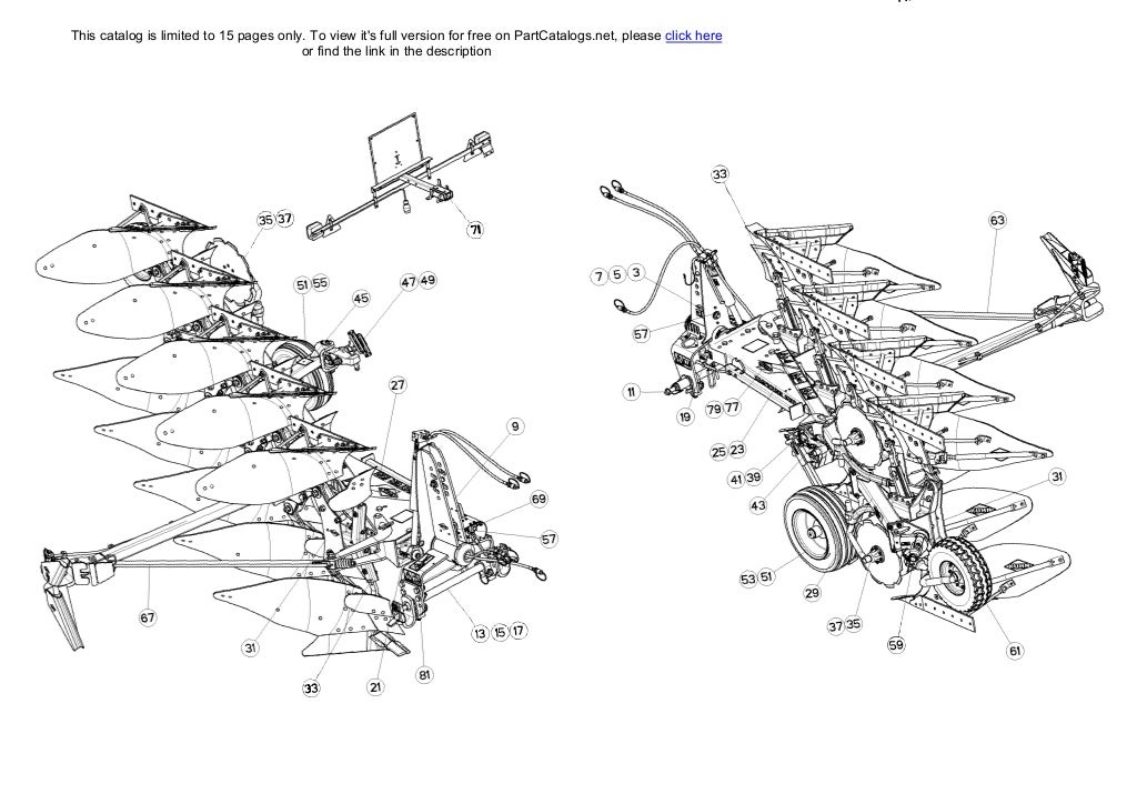 Kuhn master 102T Mounted reversible plough Spare parts list