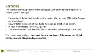 Cultural resilience in digital heritage ecosystems | PDF