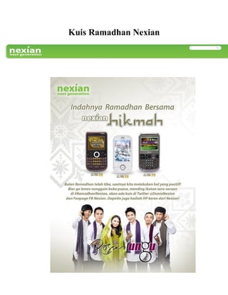 Kuis Ramadhan Nexian
 