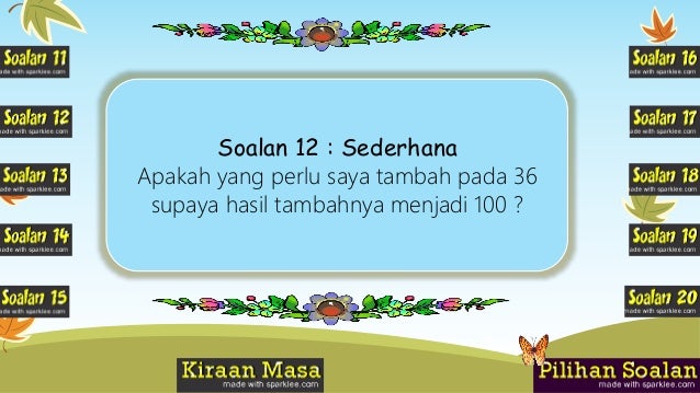 Kuiz matematik tahun 4