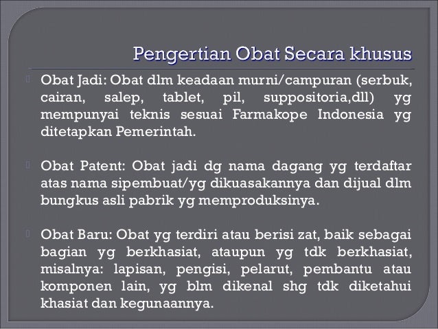 Materi Kuliah 1. Penggolongan Obat