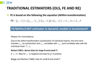 Advanced Applied Econometrics Panel-Dynamic | PDF