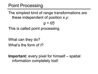 Point Processing Classification point processing | PPSX