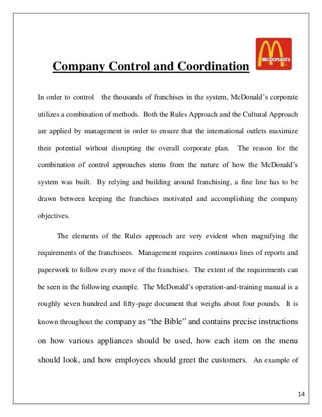 Mc Donald S Summer Internship Pune