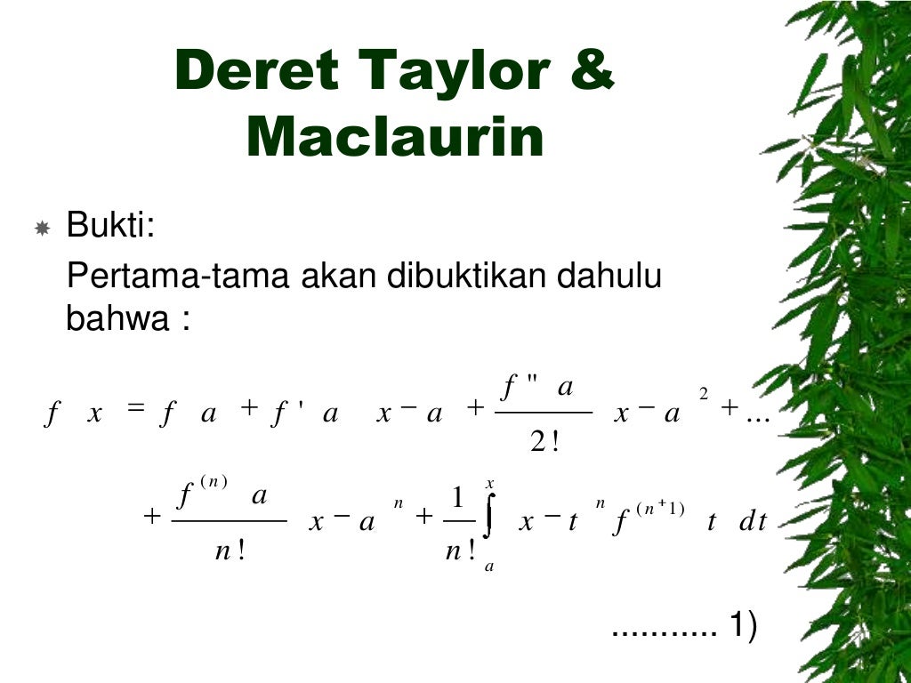 Kuliah 12derettaylormaclaurin