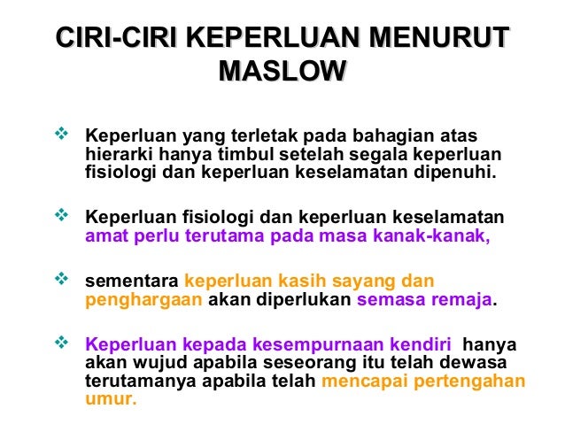 Teori Abraham Maslow