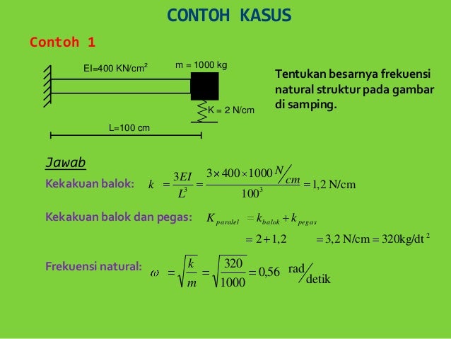 Contoh Soal Dinamika Struktur Teknik Sipil Berbagai Struktur