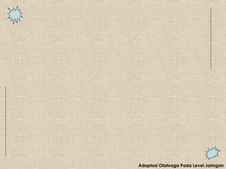 Adaptasi Olahraga Pada Level Jaringan
 