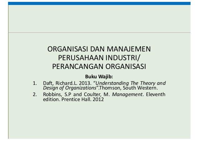 Organisasi Dan Manajemen Perusahaan Kuliah 1 Ompi