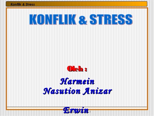 Kuliah 7 Stress Konflik