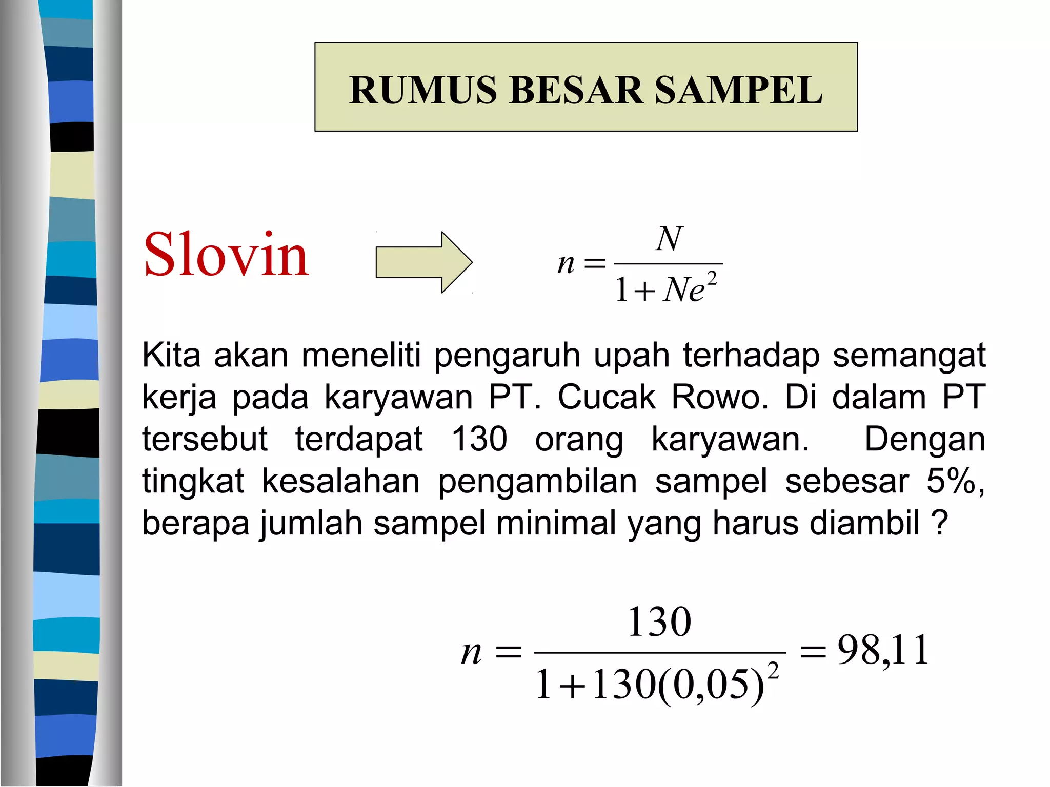 Rumus Probability Sampling Kuliah 9 populasi & sampel | PPT